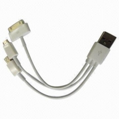 USB зарядно 3 в 1 - IPhone 4, iPhone 5, micro USB