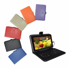Калъф с клавиатура за таблет 8 инча - micro USB - 6 цвята
