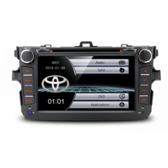 Мултимедия двоен дин за Toyota Corolla 2007-2011, PF81CLTS GPS,WinCE,DVD, 8 инча