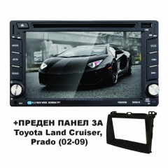 Навигация двоен дин 6002 с Android, GPS + ПРЕДЕН ПАНЕЛ  за Toyota Land Cruiser (02-09)